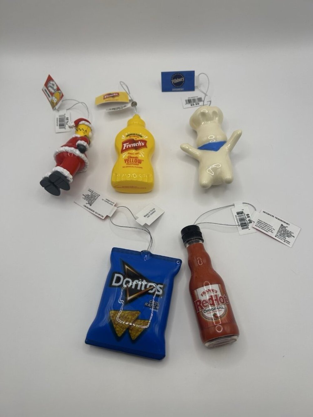 New 2024 French’s Mustard Doritos Pillsbury Dough Christmas Ornament Set Of 5 - Picture 4 of 9